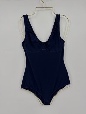 Skims Navy Sculpting Bodysuit Built-In Cups Shapewear Medium